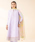Women's Unstitched Dobby Embroidered Purple 3 Piece Suit